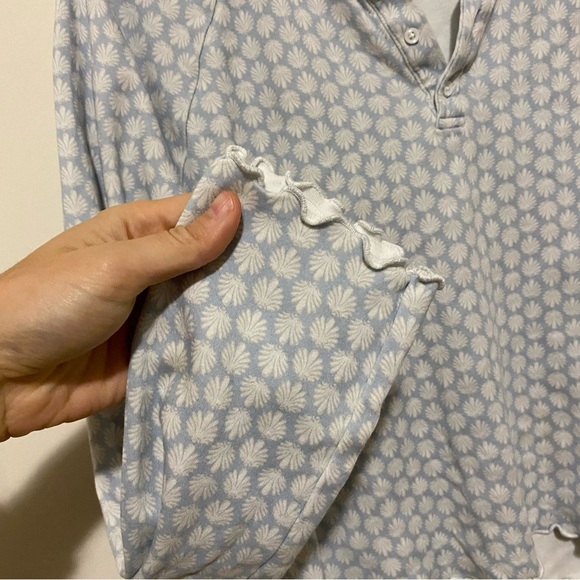 Hill House Blue and White Scalloped Blouse medium - Picture 3 of 10